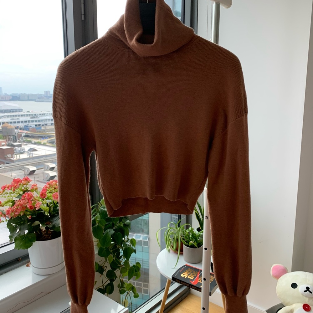 ARITZIA CROPPED TURTLENECK SWEATER
